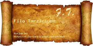 Filo Tarziciusz névjegykártya